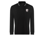 Long Sleeve Tipped Polo - Black