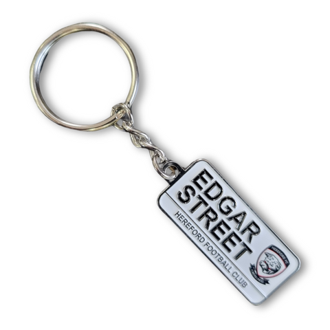 Metal Edgar Street Keyring